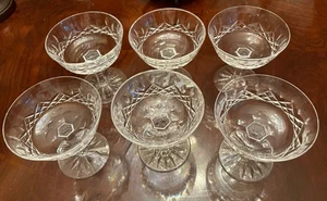 Waterford Kristall Lismore Champagner/Sherbet Gläser, 4 1/4" hoch, 6er Set - Bild 1 von 4