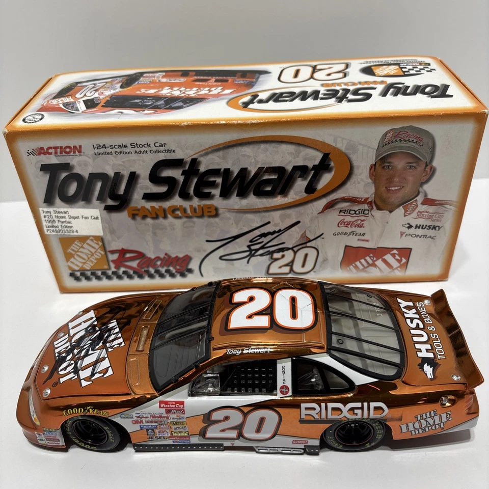 Pontiac 1999 Tony Stewart #20 Home Depot Action edición limitada 1:24 autografiado Foto 1 de 4
