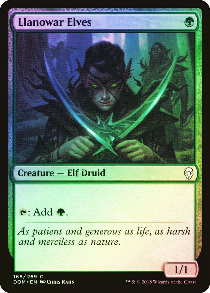 MTG FOIL Llanowar Elves  - Dominaria #168 - Image 1 of 1