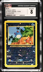 Marill Reverse Holo Southern Islands 11/18 casi nuevo CGC 8 4270 - Imagen 1 de 2