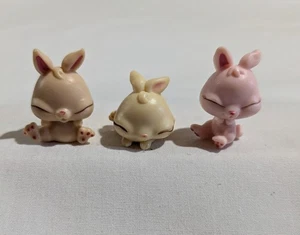 Littlest Pet Shop LPS Rescue Tails Newborn Tripets Baby Bunny Rabbits - Imagen 1 de 10