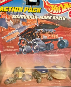 HOT WHEELS JLP SOJOURNER MARS ROVER - Action 3 Pack w/Lander, Pathfinder, Rover - Picture 1 of 4