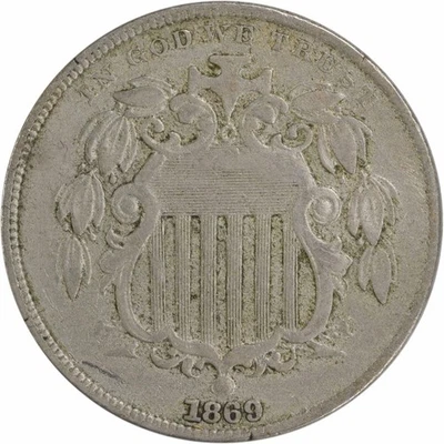 1869 Shield Nickel VF Uncertified #303 - Image 1 of 2