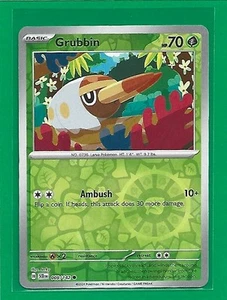 Pokémon TCG SV-Stellar Crown Grubbin #9/142 Common Reverse Holo - Picture 1 of 2