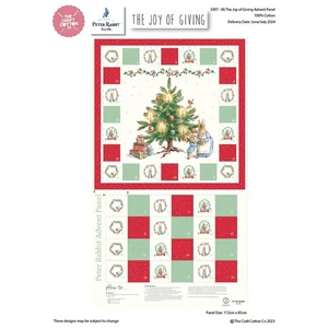 Peter Hase Adventskalender Stoff Panel -Die Freude am Schenken Weihnachtsprojekt - Bild 1 von 1