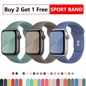 Watch Band Strap TPU Silicone For Apple Watch Ultra 8 7 6 5 4 SE Sport 38~49mm - Picture 1 of 62