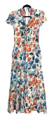 Mono Dolce & Gabbana Talla 6 Seda Pierna Ancha Fluido Tropical Vacaciones Hada Foto 1 de 4