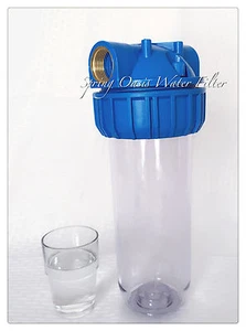 One Stage 10" Clear Standard Duty Water Filter System (3/4" Port) w Filter - Picture 1 of 4