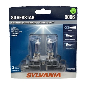 Luz principal de dos bombillas Sylvania Silverstar 9006 55W reemplazar haz bajo halógeno D2 - Imagen 1 de 11