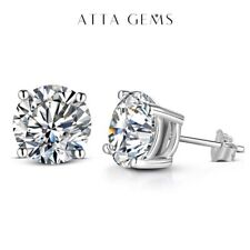 2 Carat  Moissanite Stud Earrings For Women Top Quality 100% 925 Sterling Silver