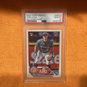 Josh Jung Rookie 2023 Topps Update All-Star Game #ASG14 Rangers PSA 10 Gem Mint - Picture 1 of 3