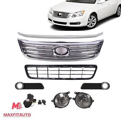 Front Upper+Lower Grille W/Hood Trim&Fog Light Fit Toyota Avalon 2008 2009 2010 Foto 1 de 4