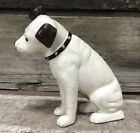 Cast Iron Nipper Dog with Glass Eyes 5.75” Tall Money Coin Bank