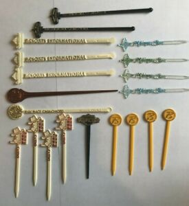 Lot of 20 Vintage Assorted Casino Swizzle Sticks / Cocktail Drink Stirrers