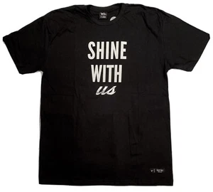 NEW SZ XL VICTUS BASEBALL T SHIRT MENS BAT BLACK “SHINE WITH US” METALLIC SILVER - Picture 1 of 2