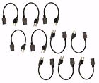 (10) Pack of C13 to US Outlet AC Power Cord 1' Foot Short 18AWG for PC Computer