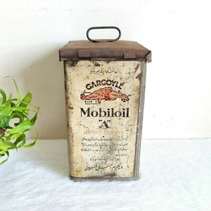1930s Vintage Gargoyle Mobil Oil A Tin Can Advertising USA Automobile TB1646 - Picture 1 of 7