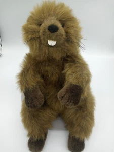 Vtg Plush Creations Inc Realistic 12" Brown Beaver Plush Stuffed Animal Toy - Picture 1 of 6