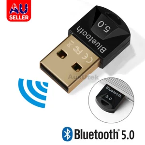 Bluetooth V5.0 Wireless USB Mini Dongle Adapter Win 7 8 10 11 Laptop Universal - Picture 1 of 7