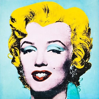 NEW Andy Warhol Marilyn Munroe Collection Art Poster Print Canvas Light Blue - Image 1 of 4