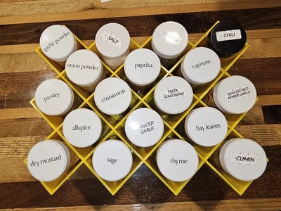 COPCO Danish Reiner Lubge Yellow Wall Spice Rack Organizer 1970s Vintage 70s - Image 1 of 4