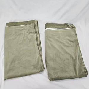 Cortinas Terciopelo Verde 84 pulgadas con Cinta para Salón Dormitorio W52xL84 en 2 Paneles - Imagen 1 de 10