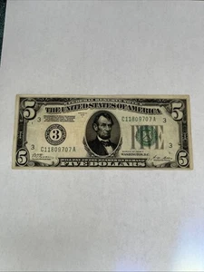 $5 1928-A Federal Reserve Note Bank Of Philadelphia - Picture 1 of 10