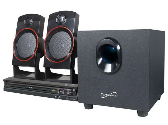 Supersonic SC-35HT Home Theater System 2.1 Channel DVD & Surround Sound Speakers - Image 1 of 1