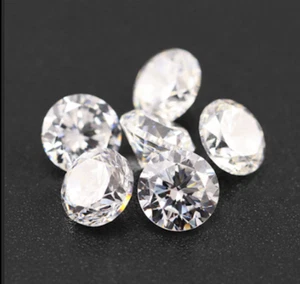 5 Pcs Loose CVD Diamond 3.75 MM Round - D to F - Color IF Clarity Certified - Picture 1 of 6