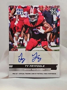 2022 Leaf Pro Set Draft TY FRYFOGLE Auto Novato Blanco - Imagen 1 de 4