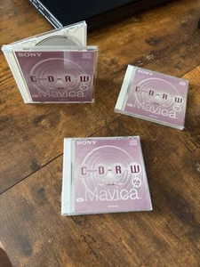 3 New (2 SEALED) Sony CD-RW Mavica 156 MB Multi-Speed Discs Lot - Picture 1 of 1