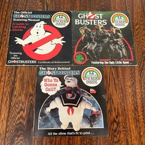 Vintage Lot of 3 Ghostbusters Storybooks. Only 1 with Stickers. - Picture 1 of 6