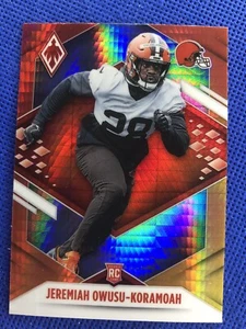 2021 #166 Jeremiah Owusu-Koramoah Phoenix Football Fire Burst Rookie Card RC - Imagen 1 de 2