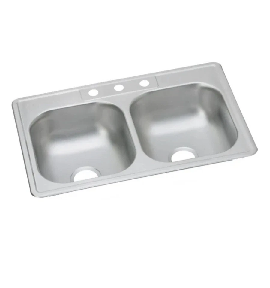 Elkay Dayton Kingsford Double Bowl Sink KJ23322-3 FREE SHIPPING