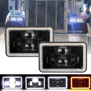 2x 4x6" LED Headlights HI/L Fit For Freightliner FLD120 1988-2010 FLD112 Classic - Picture 1 of 12