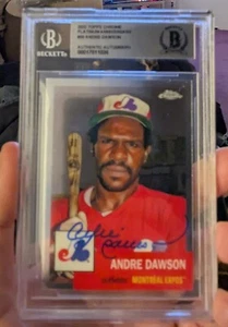 Andre Dawson Signed 2022 Topps Chrome Expos HOF Card NrMt Beckett Encapsulated - Imagen 1 de 3