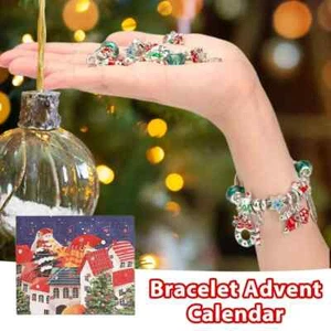 Bracciale Calendario Avvento Natale Bambina 24 Giorni Natale Conto alla Rovescia Charms - Foto 1 di 16