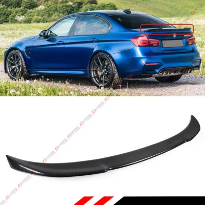 For 2013-18 BMW F30 330i 335i 340i & F80 M3 CS Style Carbon Fiber Trunk Spoiler - Image 1 of 4