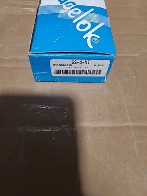 10 Swagelok SS-4-MT 1/4" Male Tee R1EC3A029B B91869 316 NRG Stainless Steel - Image 1 of 2