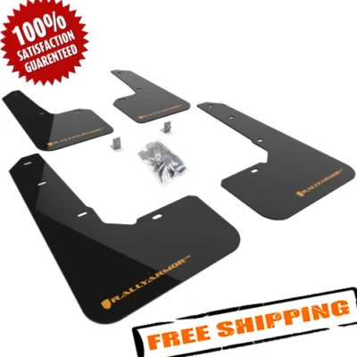 Rally Armor MF76-UR-BLK/WOR Black Mud Flaps for 2022 Subaru Outback Wilderness - Изображение 1 из 4