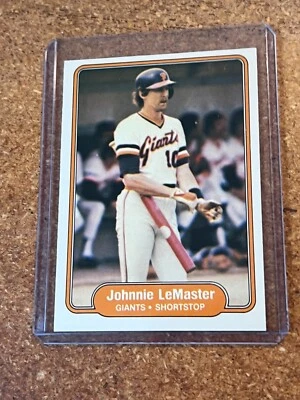 1982 Fleer Baseball # 393 Johnnie LeMaster - Image 1 of 4