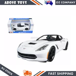 Maisto 1:24 Scale 2014 Chevrolet Corvette Stingray Coupe White Diecast Model Car - Picture 1 of 3