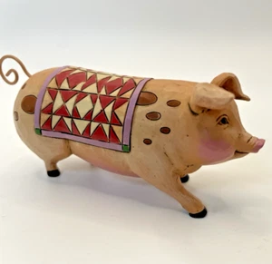 Jim Shore freistehendes Mini Schwein Heartwood Creek Figur Bauernhaus 4 Zoll - Bild 1 von 5