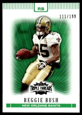 2007 Topps Triple Threads Emerald Reggie Bush 111/199 New Orleans Saints #32 - Image 1 of 2