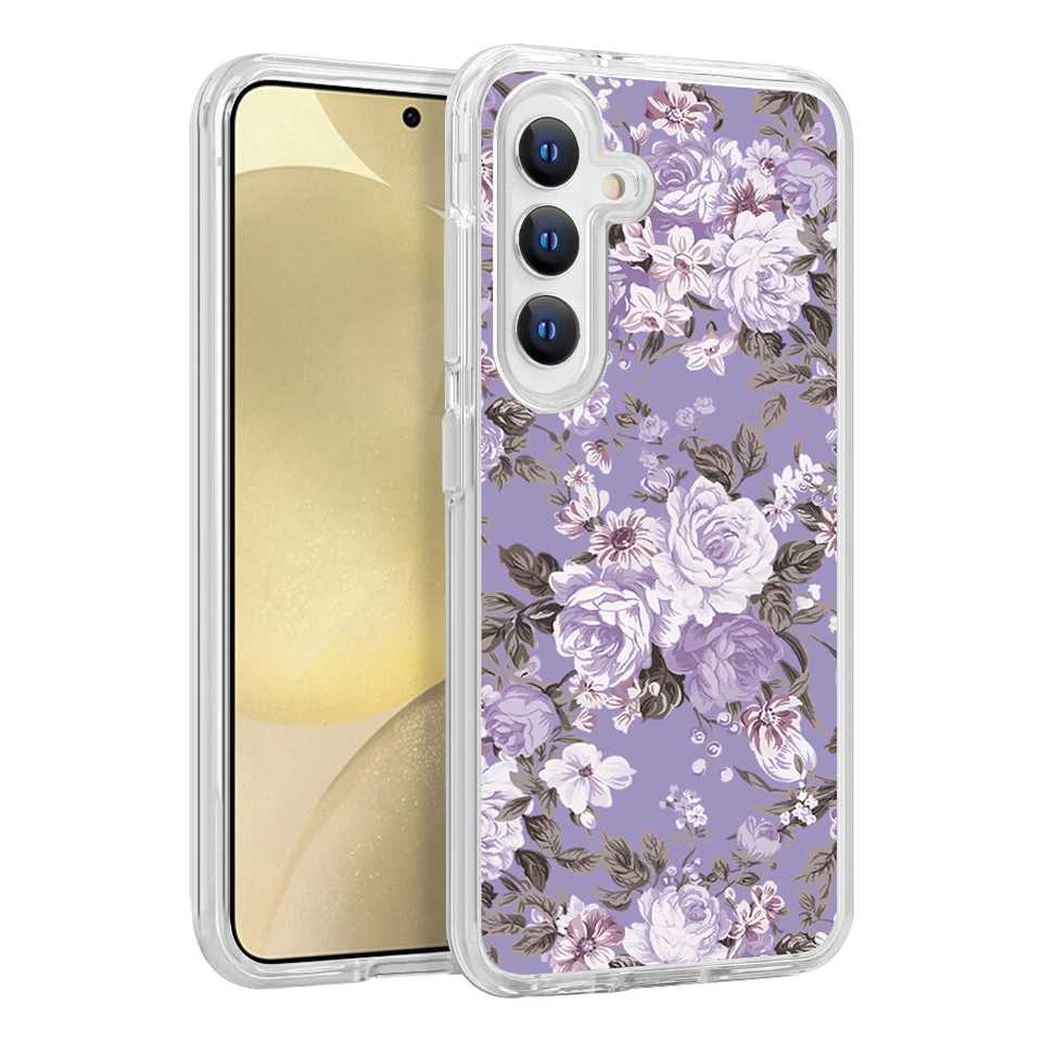 Funda protectora a prueba de impactos con diseño de flores para SAMSUNG Galaxy S24 Series Foto 1 de 1