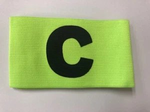 Captain Band Soccer Football Adjustable FLUORESCENT GREEN - Picture 1 of 3