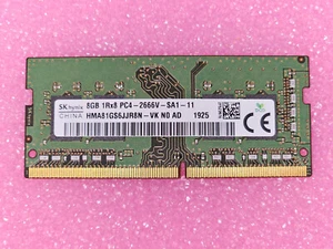 SKhynix 8GB (1X8GB) DDR4 1Rx8 PC4-21300 2666MHz 260-PIN HMA81GS6JJR8N-VK - Afbeelding 1 van 3