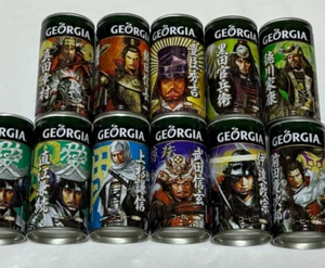 Georgia Coffee Sengoku Warlords Series Empty Can Full Set of 10 Cans - Picture 1 of 4