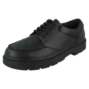 ZAPATOS CON CORDONES DE CUERO NEGRO CLARKS LORCAM EDGE PARA NIÑOS - Imagen 1 de 11