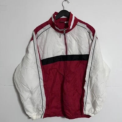 Chaqueta de bombardero de nailon vintage Prospirit para hombre talla 2XL repelente al agua blanca roja Foto 1 de 4